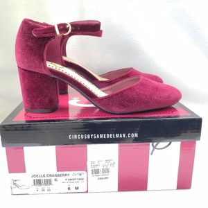 Circus Sam Edelman Sz 6M Velvet Cranberry Shoe New